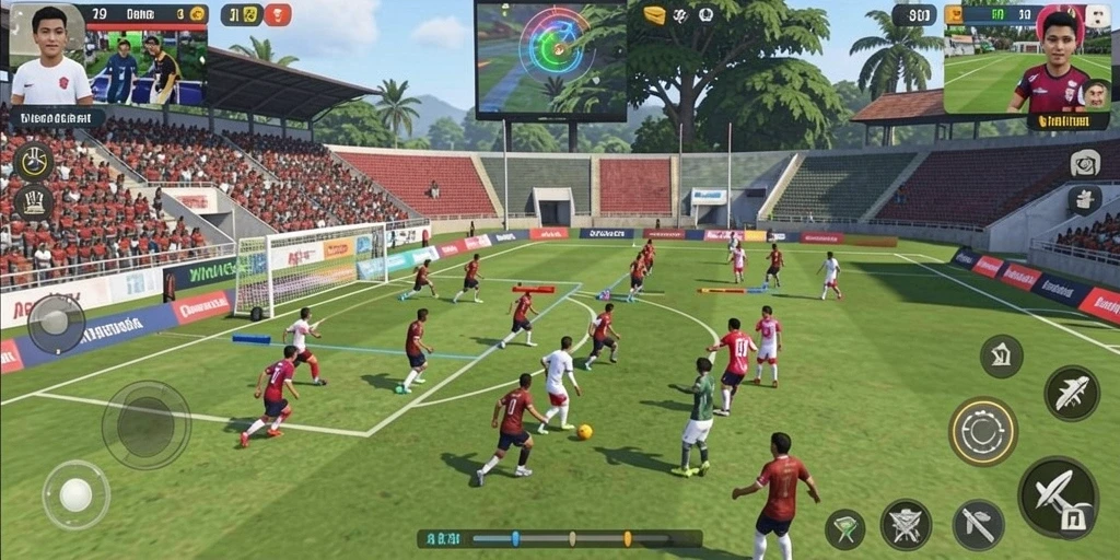 Leaderboards yang menunjukkan peringkat pemain secara real-time.